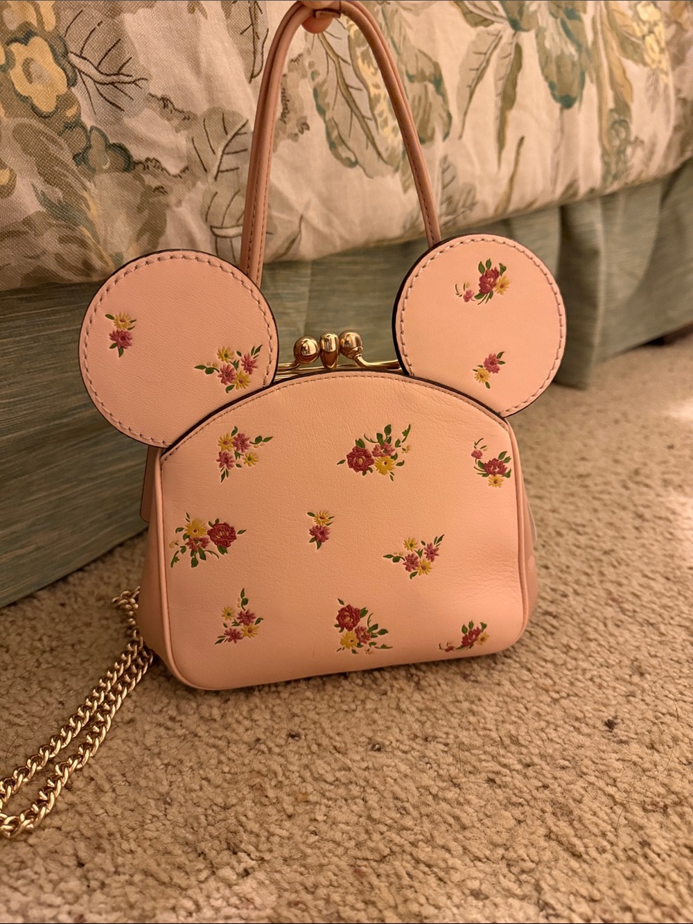 New w/tags COACH Disney X Kisslock Bag Vintage Pink Minnie Ears Limited Edition - Picture 4 of 10